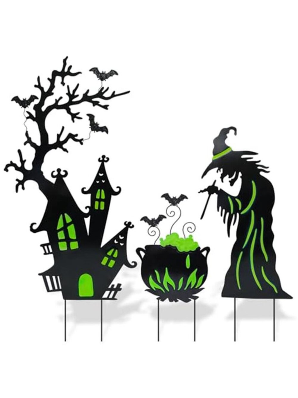 Outdoor Halloween Yard Signs Decorations, 3 Pack Halloween Yard Stakes